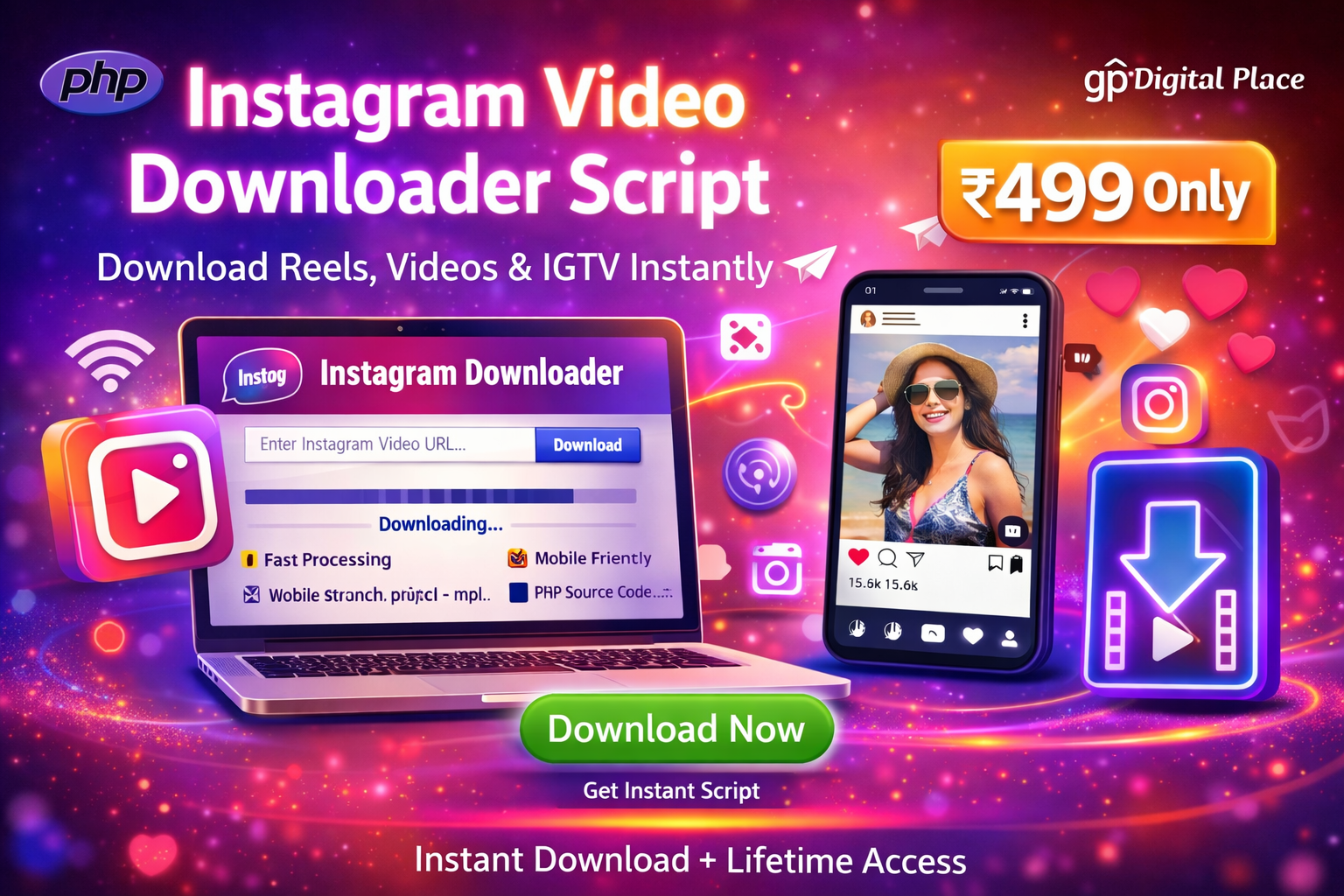 Best Instagram Video Downloader PHP Script – Download Reels, Videos